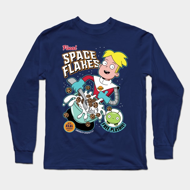 Final Space Flakes Long Sleeve T-Shirt by iannorrisart